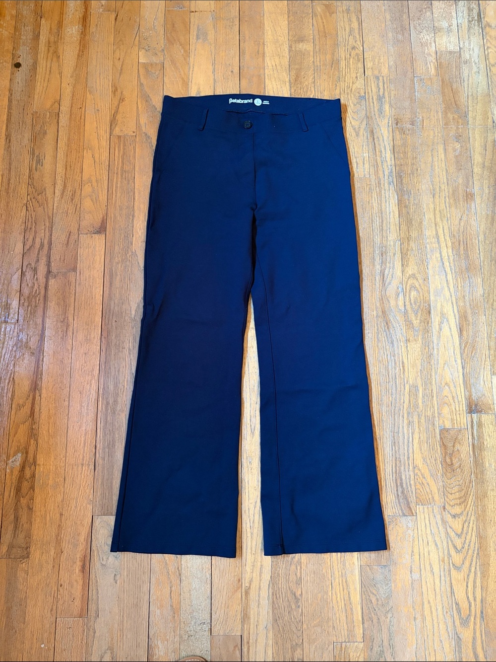 EUC Betabrand Navy Bootcut Dress Yoga Pants Large Short Petite